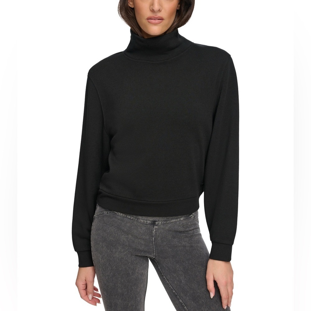 Andrew Marc Sport Women's Black Turtleneck Sweatshirt- Size Large